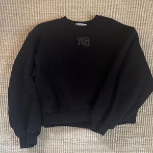 Alexander Wang Black Logo Crewneck Sweater